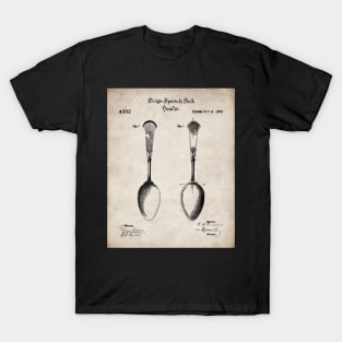 Kitchen Spoon Patent - Cooking Baker Kitchen Decor Art - Antique T-Shirt